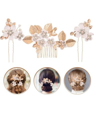 minkissy 1 Set Flower Headpieces Wedding Bride Hair Pin Hair Comb Bridal Hair Accessories for Women Girls - Buy Online on GoSupps.com
