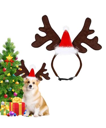 Christmas pet headband dog cat reindeer antleaf reindeer hair ripe for pets moose headgear Christmas reindeer antlord for pet Christmas party decoration