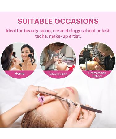 100PCS Pink Glue Rings for Eyelash Extensions - Smart Lash Holder for Volume Fanning Cup - Blooming Eyelash Glue Holder - Lash Extension Supplies - Buy Online on GoSupps.com