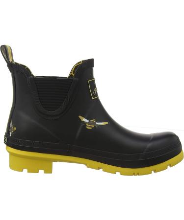 Joules Women's Wellibob Rain Boot 7 - Black Metallic Bees - Waterproof Fashion Boot - Buy Online on GoSupps.com