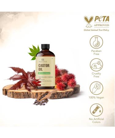 Botanic Hearth Hair Oil for Hair Growth | Strengthening Dry Frizzy Damaged Hair & Scalp Treatment | No Parabens or Harmful Sulfates | All Hair Types | Castor Hair Oil - 4 Fl Oz - Buy Online on GoSupps.com