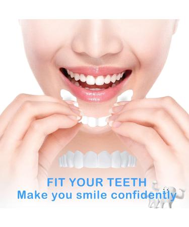 Frenzify Fake Braces Veneers Teeth - 2 Pairs of Instant Cosmetic Dentures for Whitening & Brightening Bad Teeth - Buy Online on GoSupps.com