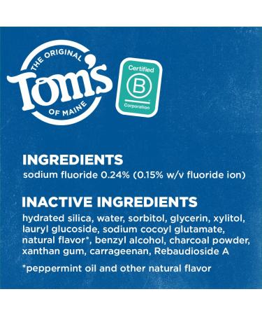 Tom's of Maine Activated Charcoal Whitening Toothpaste 4.7 oz - 3-Pack Peppermint with Fluoride | Packaging Varies | 3 Count - Buy Online on GoSupps.com