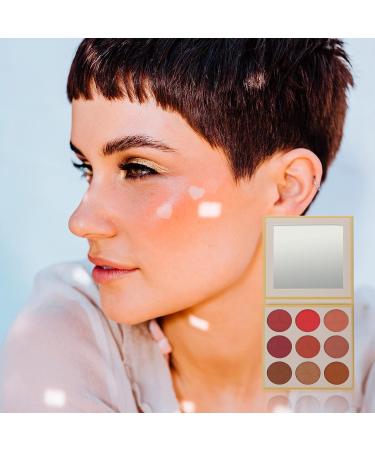 Solustre 1-Piece 9 Color Makeup Palette - Shimmering Eyeshadow Blush & Loose Powder for Flawless Face - International Shipping Available - Buy Online on GoSupps.com