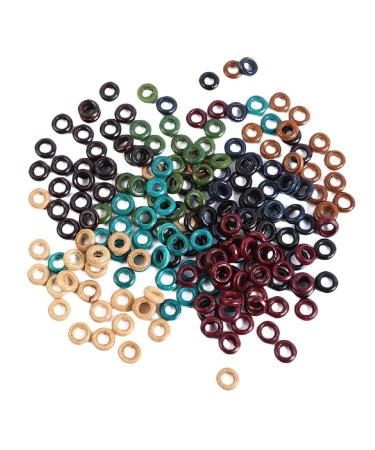 Chiwanji 100pcs Mixed Color Imitation Wood Beads - Wholesale Dreadlock & Braid Hair Accessories for DIY Crafting - Buy Online on GoSupps.com