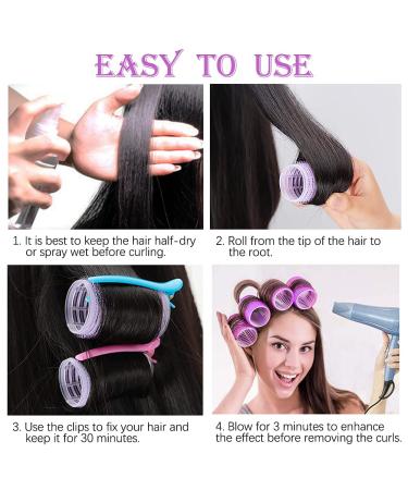 Jumbo Hair Rollers Set for Long Hair - 28Pcs Self Grip Curlers with Clips - No Heat Salon Hairdressing Rollers for Women - 3 Size Options - Buy Online on GoSupps.com