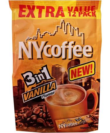 NYCoffee 3 in 1 Sachets (48) Vanilla Flavour Bundled With Temas Store 48 Coffee Stirrers| Vanilla Coffee Sachets Individually Wrapped | Add Hot Water & Stir |Instant Coffee Gifts For Coffee Lovers - Buy Online on GoSupps.com