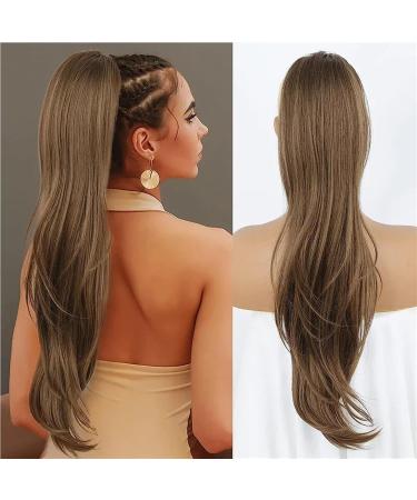 Ponytail Extension 26 Inch Long Natural Wavy Drawstring Straight Hair Fake Tail Synthetic Hairpiece for Women Daily Use party Ponytail Extensions Ponytail Hair Extension(Black) 26inch Black - Buy Online on GoSupps.com