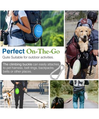 Buy Pawaboo Foldable Dog Bowl - Set of 2 1000ml Travel Bowls for Dogs | Eco-Friendly & Portable Dog Water Bowls - Buy Online on GoSupps.com