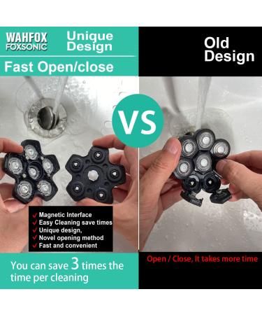 WAHFOX 6-Blade Head Shaver Replacement Blades - Compatible with FREEDOM GROOMING, Telfun, Aidalls, Wellup, Wyklaus - Black Magnetic Interface - Buy Online on GoSupps.com