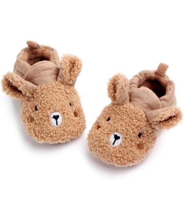 Exemaba Baby Winter Warm Shoes - Anti Slip Fleece Booties for Girls Boys (9-12 Months, Coffee) - Buy Online on GoSupps.com