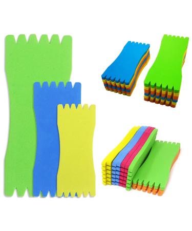 XSHAO 60 pieces of leader winder foam plates fishing trim leader foam fishing tool accessories for holding fishing cords random color (3 size)