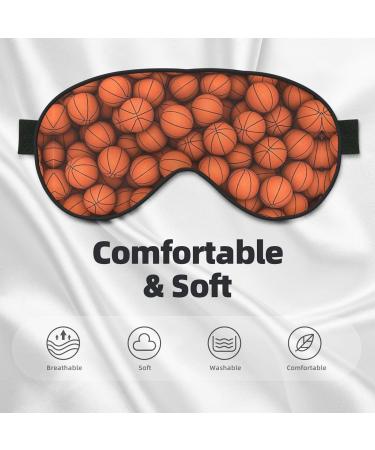 Basketball Orange Soft Sleep Eye Mask Female Breathable Eye Patch Perfect for Travel and Relaxation - Buy Online on GoSupps.com