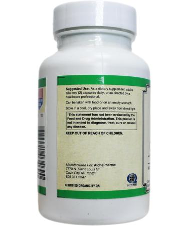 Organic Cordyceps Mushroom Capsules 1000mg Serving U.S. Grown Cordyceps Sinensis Mycelium Standardized to 40% Polysaccharides Vegan Non-GMO Gluten Free Supplement 1 Count (Pack of 1) - Buy Online on GoSupps.com