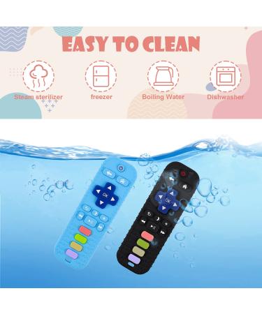 Buy Soft Silicone Bite Ring for Babies | Remote Control Biting Toy for 3-12 Months | Dental Aid Baby Teething Tube Black & Blue - Buy Online on GoSupps.com