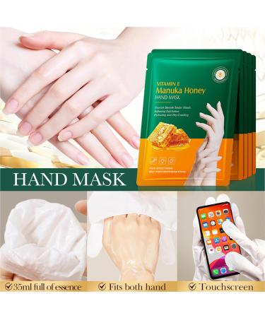  Grgowe 5 pairs of moisturizing gloves with mask vitamin E hand mask hand mask for dry hands moisturizes and hydrates repairs rough skin for men and women - Buy Online on GoSupps.com