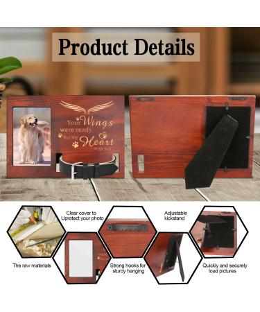 Personalized Wooden Pet Memorial Picture Frame for Cats and Dogs - Sympathy Gifts for Loss, Remembrance, and Bereavement - Buy Online on GoSupps.com