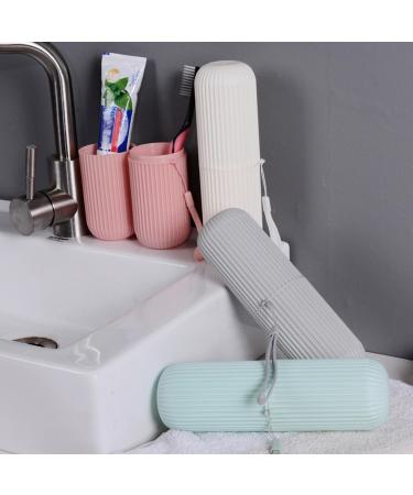 Buy Winlauyet 4x Set: Travel Toothbrush & Mug - Compact Practical Multi-Colored for Adventures - Buy Online on GoSupps.com