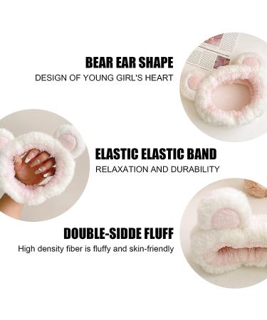 Women's Makeup and Skincare Headband with Matching Wristbands - White Bear Ears - Buy Online on GoSupps.com