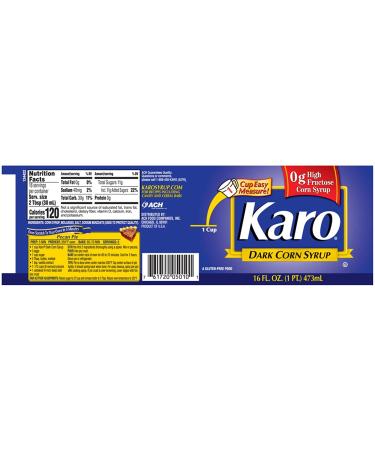 Karo Dark Corn Syrup 16oz Bottle | Gluten Free | Includes Measuring Spoon - Buy Online on GoSupps.com