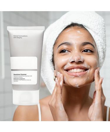 Squalane Facial Cleanser Squalane Cleanser Squalane Face Wash Women for Gently Cleaning Pores Hydrating Gentle Face Cleanser Squalane Oil Remover for Dry & Sensitive Skin Moisturising Cleanser - Buy Online on GoSupps.com