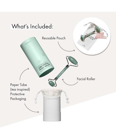 Buy Mint Green Tea Jade Crystal Facial Roller | Spa Quality Skincare Tool for Radiant Skin - International Shipping Available - Buy Online on GoSupps.com