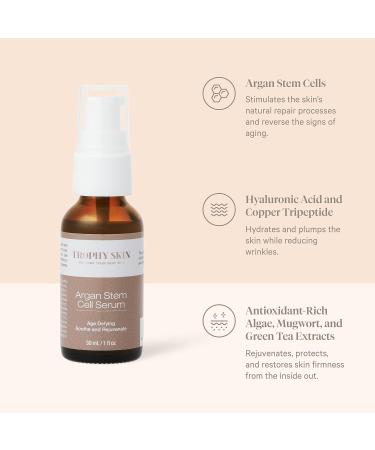 Argan Stem Cell Serum - Hydrating Age-Defying Treatment with Hyaluronic Acid and Argan Oil - 30 mL - Buy Online on GoSupps.com