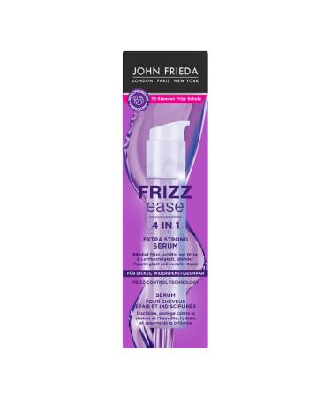 John Frieda 4 in 1 Extra Strong Serum - Contents: 50ml - hair type: thick unruly - From the Frizz Ease series - Frizz - protects against heat & humidity - Buy Online on GoSupps.com