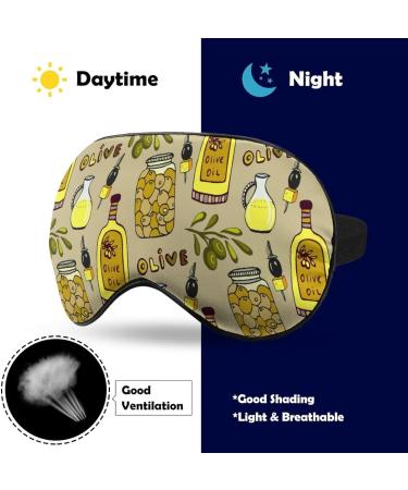 Bright Olives Seamless Sleep Mask - Adjustable Strap, Blocks Light, Ideal for Men and Women - Travel, Nap, and Night Sleep Blindfold - Buy Online on GoSupps.com