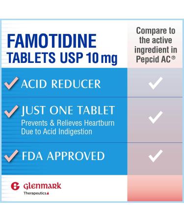 Original Strength Famotidine Tablets 10 mg - Heartburn Relief Acid Reducer - 200 Count | Fast International Shipping - Buy Online on GoSupps.com
