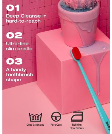 Pore Cleaning Brush - 10 000+ Bristles for Deep Cleansing | Blackhead Remover Tool | Gentle T-Zone Care - Buy Online on GoSupps.com