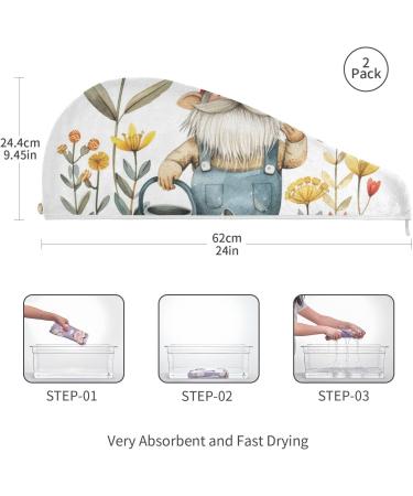 Shop Dwarf Waters Super Absorbent Hair Towel 2 Pack - Quick Dry Hair Turbans for Women & Girls - Ideal for Fast Drying & Easy Use - Buy Online on GoSupps.com