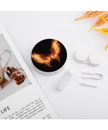 Fire Angle Wings Print Contact Lens Case - Travel Care Box for Lenses | International Shipping Available - Buy Online on GoSupps.com
