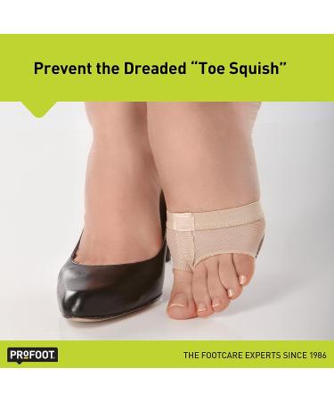 PROFOOT Toe-Kini Ball of Foot Cushions - Women (Size 5-9) | Toe-Separating Pads for High Heels, Flats, Sneakers | Metatarsal Pads for Shock Absorption | 1 Pair - Buy Online on GoSupps.com