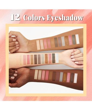 Oillase 12 PCS Eyeshadow Stick Set | Smudge Proof Primer Base | Glitter, Shimmer & Matte Shades | Cream Eye Shadow Pen with Soft Brush | Makeup Pencil Crayon - Buy Online on GoSupps.com