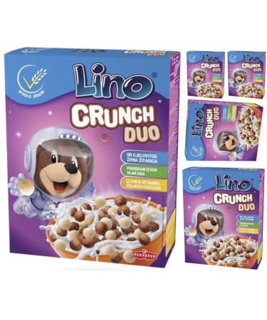 Pufai Lino Crunch Duo Muesli Cornflakes 5 Pack 225g Cereal Boxes