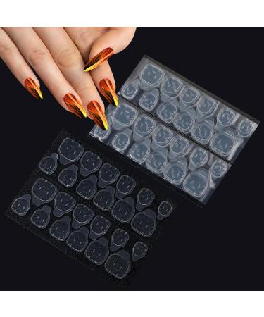 Nail Sticky Tabs | 50-Sheet False Nail Glue Stickers Transparent Double-Sided Jelly Nail Adhesive Tabs for Women and Girls - Buy Online on GoSupps.com