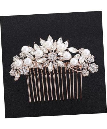 Angoily Fashion Headwear Pearl Comb Crystal Hair Comb Vintage Hair Comb Bridal Hair Comb Pearl Hair Pin Rhinestone Hair Clip Photography Props Bride Wedding Hair Accessories - Buy Online on GoSupps.com