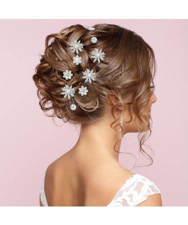 40 Pcs Silver Rhinestone Pearl Wedding Flower Hair Pins for Bridal and Bridesmaids - Gingbiss U Shape Hair Accessories for Women and Girls - Buy Online on GoSupps.com