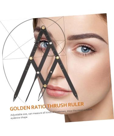 NOLITOY 1pc Second Generation Scale Eyebrow Measuring Eyebrow Positioning Tool Stainless Steel Mold 25x5x0.6cm Black - Buy Online on GoSupps.com