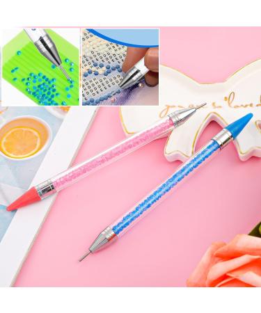 2 PCS Nail Art Liner Brush and Rhinestone Picker Set - Nail Art Gem Picker Tool with Wax Pen for Rhinestones - Crystal Beads Handle Manicure Rhinestones Tool - Buy Online on GoSupps.com