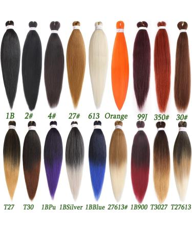 Leeven 26 Inch Pre Stretched Braiding Hair 8 Packs Yaki Braiding Hair Extensions for Box Braids Ombre Crochet Braids Hot Water Setting Pre Stretched Braiding Hair Extensions EZ Braids 1B/30/27# 26 Inch (Pack of 8) 1B/30/27# - Buy Online on GoSupps.com