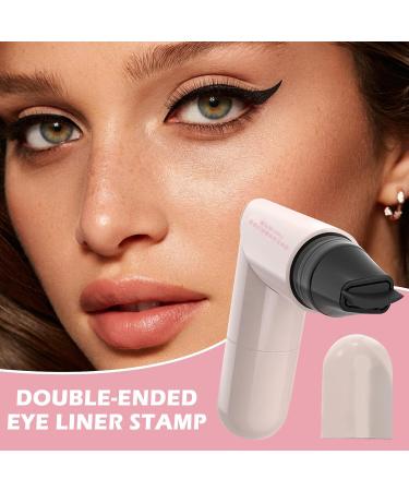Waterproof Eyeliner Stamp Eyeliner Pad Black Double Tip Makeup Pad Double Tip Eyeliner for Women Smudgeproof Sweat Waterproof Perfect Cat Eye Appearance - Buy Online on GoSupps.com