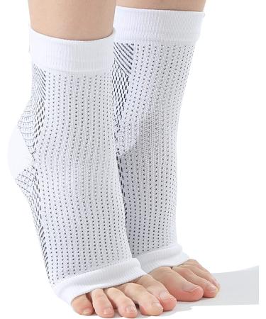 Soothe Socks for Neuropathy Pain, Neuropathy Pain Relief Socks (Large-X-Large, White) Large-X-Large White