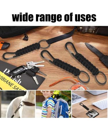 Shop LJFEA Paracord Keychain Set - 2 Pieces with Carabiner Hook | Perfect for Keys Bottles Camping & Outdoor Adventures - Buy Online on GoSupps.com