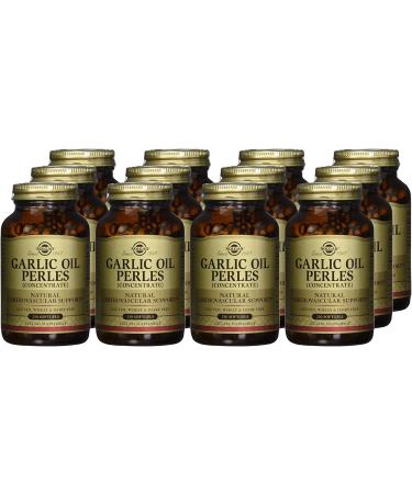Solgar Garlic Oil Perles Concentrate - 250 Softgels for Heart Health & Immune Support - Buy Online on GoSupps.com