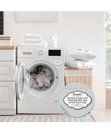 Clean Lint Trap Reminder Sign | Self-Adhesive Waterproof Dryer Sticker | Essential Bathroom Sign for Hosts & Guests - Buy Online on GoSupps.com