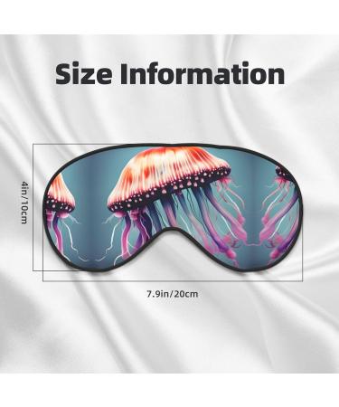 Buy SSIMOO Jellyfish Print Double-Sided Eye Mask | Soft Light Blocking Sleep Mask - Enhance Your Sleep Quality Worldwide - Buy Online on GoSupps.com