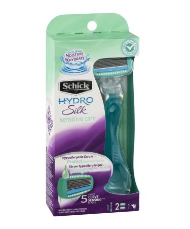 Schick Hydro Silk Sensitive Care 1 Razor 2 Cartridges