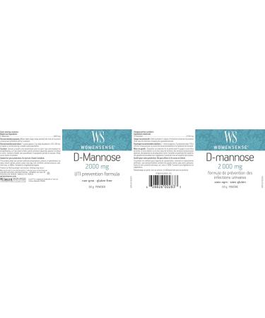 WomenSense D-Mannose 2000mg 60g Powder UTI Prevention Formula - Buy Online on GoSupps.com